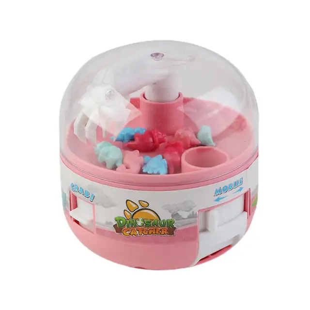 Mini Claw Machine 8 Tiny Stuff Prizes Dinosaur Gashapon Toy Claw Toy Grabber Fingertip Toy Birthday Gifts 6