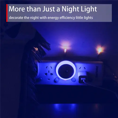 LED Night Light Plug in Dusk To Dawn Smart Sensor Auto Dim Into Wall Night Lamp for Bathroom Hallway Kitchen Stairway Bedroom - Image 2