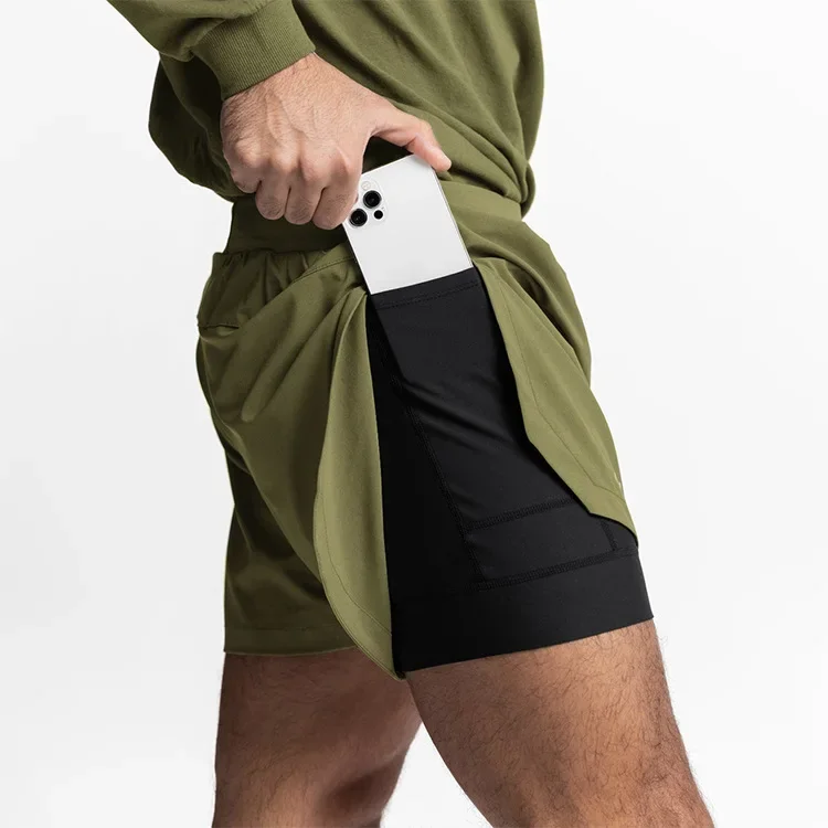 ASRV Mens Gym 2 in 1 Jogger Sport Short Pants Man Quick Dry Running Workout Basketball Shorts Male Gym Fitness Sweatpant Bottoms