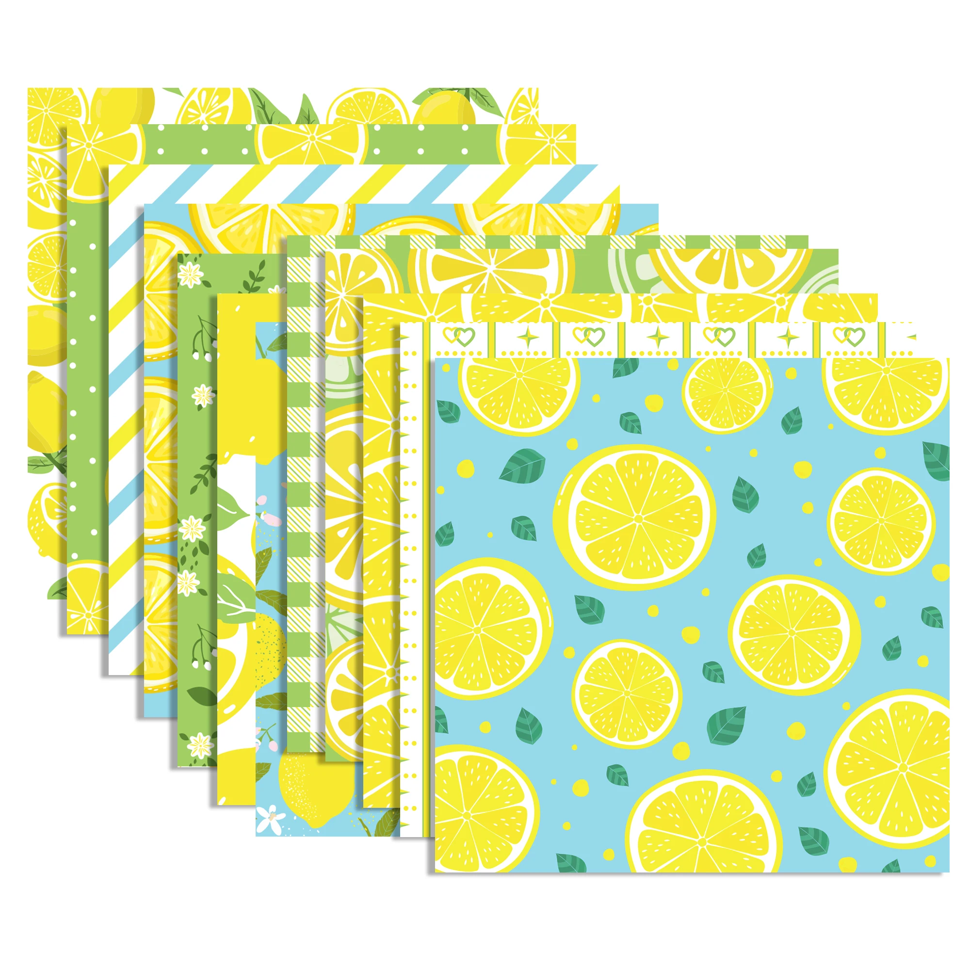 

24pcs Hawaii Summer Lemon Fruits Scrapbooking Background Decorative Paper DIY Handbook Album Journal Material Crafts Paper Pad
