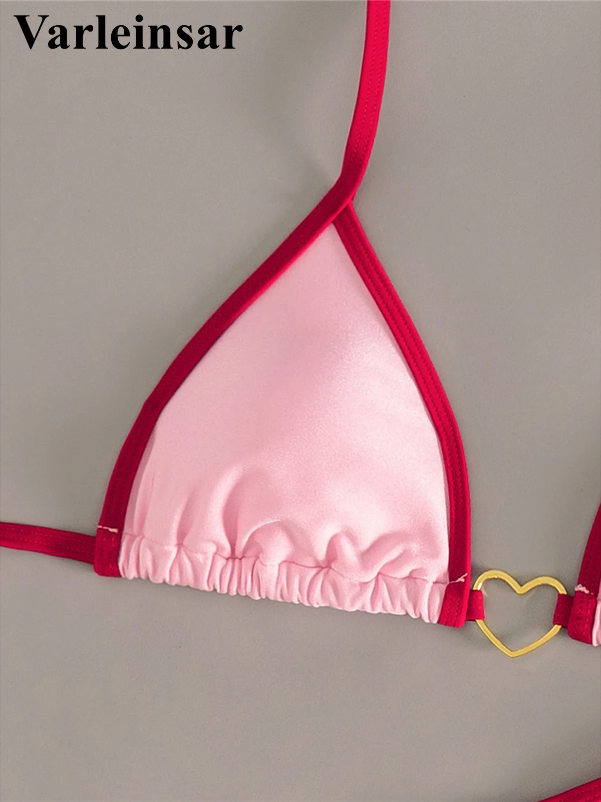 XS - L Halter Mini Micro Thong Bikini Women Swimwear Female Swimsuit Two-pieces Bikini set Padded Bather Bathing Suit Swim V7595 6