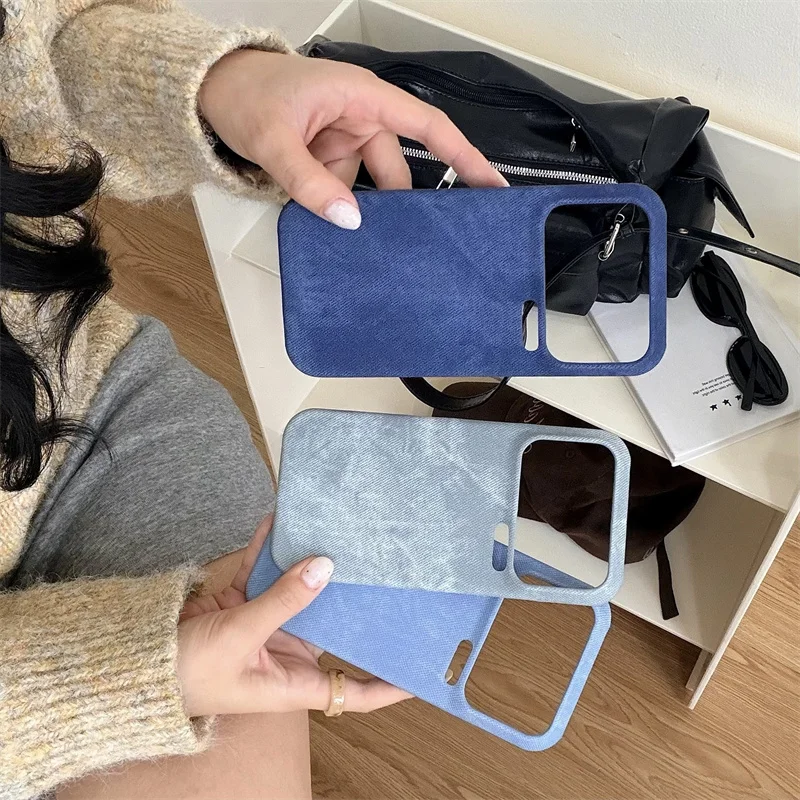 Matte Cloth Fabric Denim Anti-Fingerprint Shockproof Phone Case