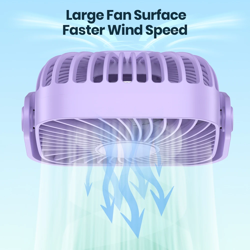 TOPK 4Inch USB Mini Desk Fan,3 Speeds Quiet Portable Desktop Table Fan,360°Adjustment Personal Small Fan for Bedroom Home Offic 2