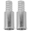 2 Pcs Broom Handle Threaded End Connector Push Mop Heads Extension Pole Adapter Tip Replacement Tips For Metal Poles Telescopic 1