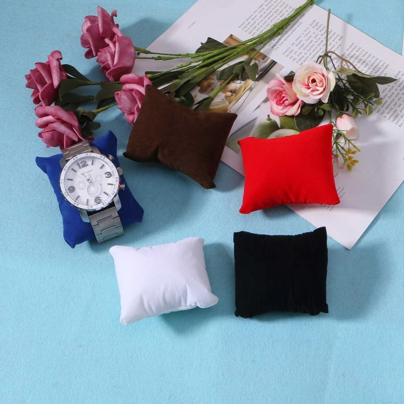 10 Pcs Velvet Bracelet Pillow Multicolor Jewelry Pillow Watch Bracelet Cushion Display Stand Set Jewelry Pillow Bag