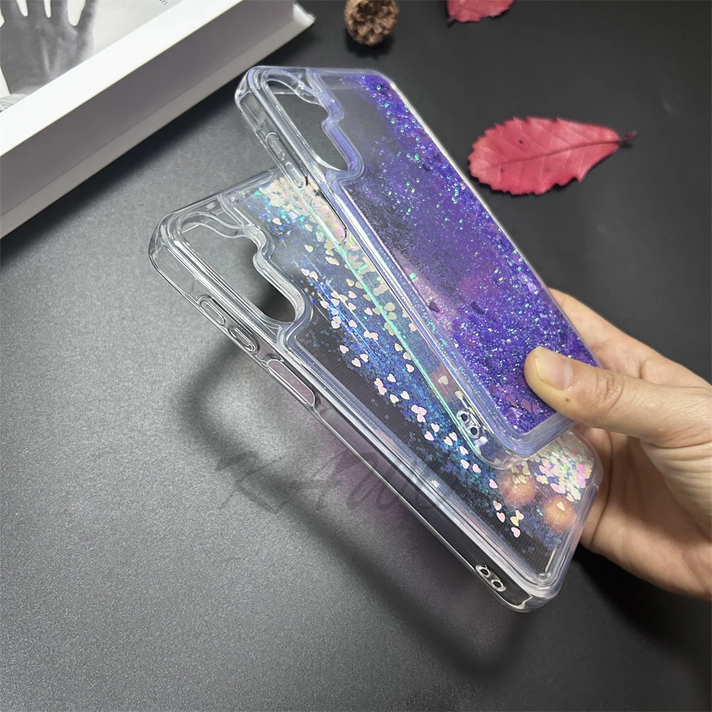 Sparkling Liquid Glitter Quicksand Phone Case with Floating Bling Design