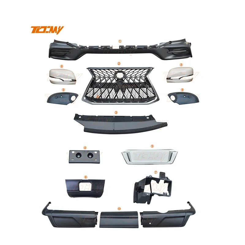 TDCMY Auto Car PP ABS Material Black Middle Grill For Lexus LX570 -