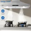 30 inch Wall Mount Range Hood,Kitchen Hood With Ducted/Ductless,LED Light and 3-Speed for Stove Kicten Restaurant,  Ideal Hood 5