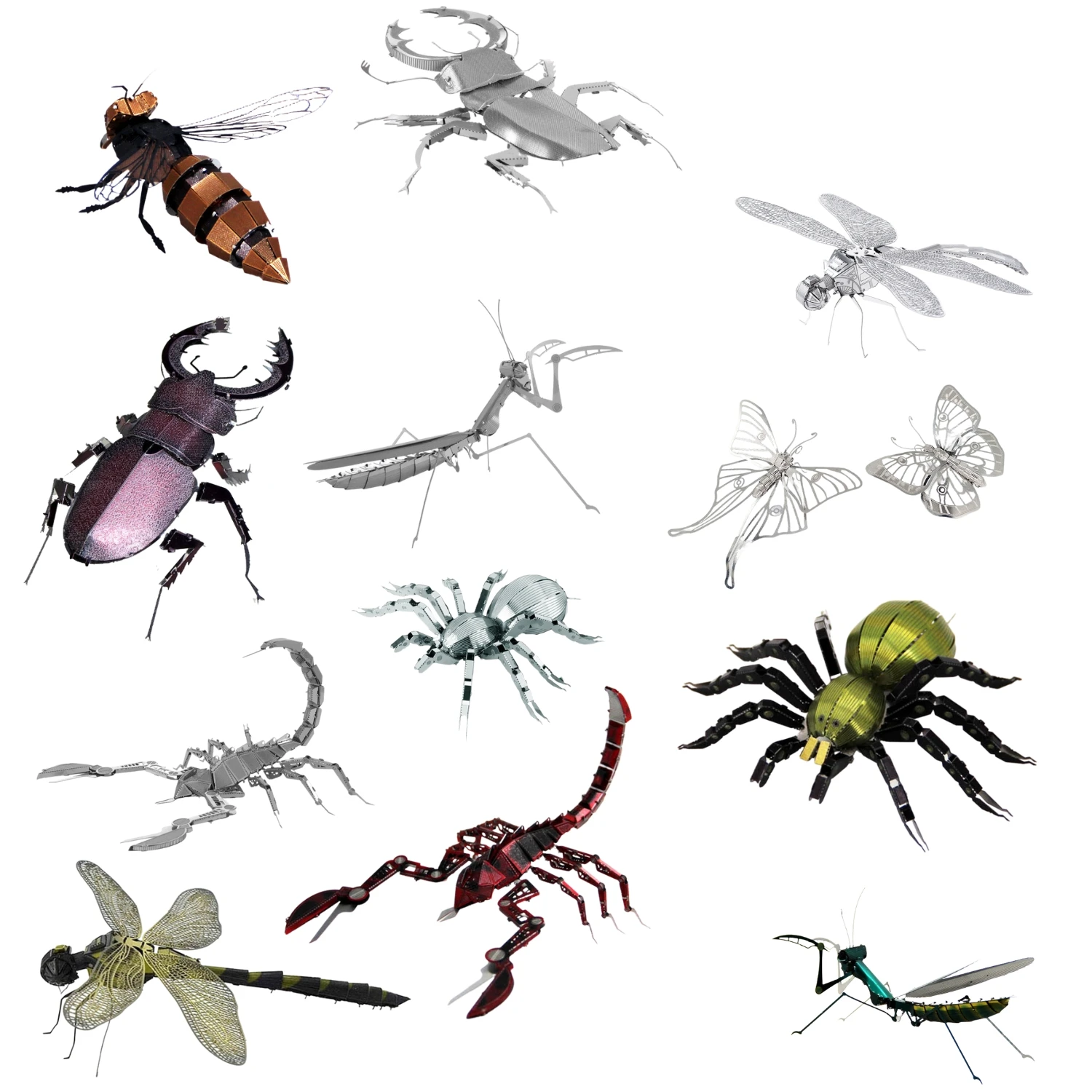 Insetto Scorpione Libellula Puzzle Per Adulti Dozer Titanic 3D Puzzle In Metallo Giocattolo Educativo Per Bambini Accessori Per La Decorazione Della C
