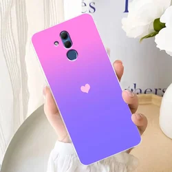 Coque en silicone claire Colorful Love - Couverture mignonne