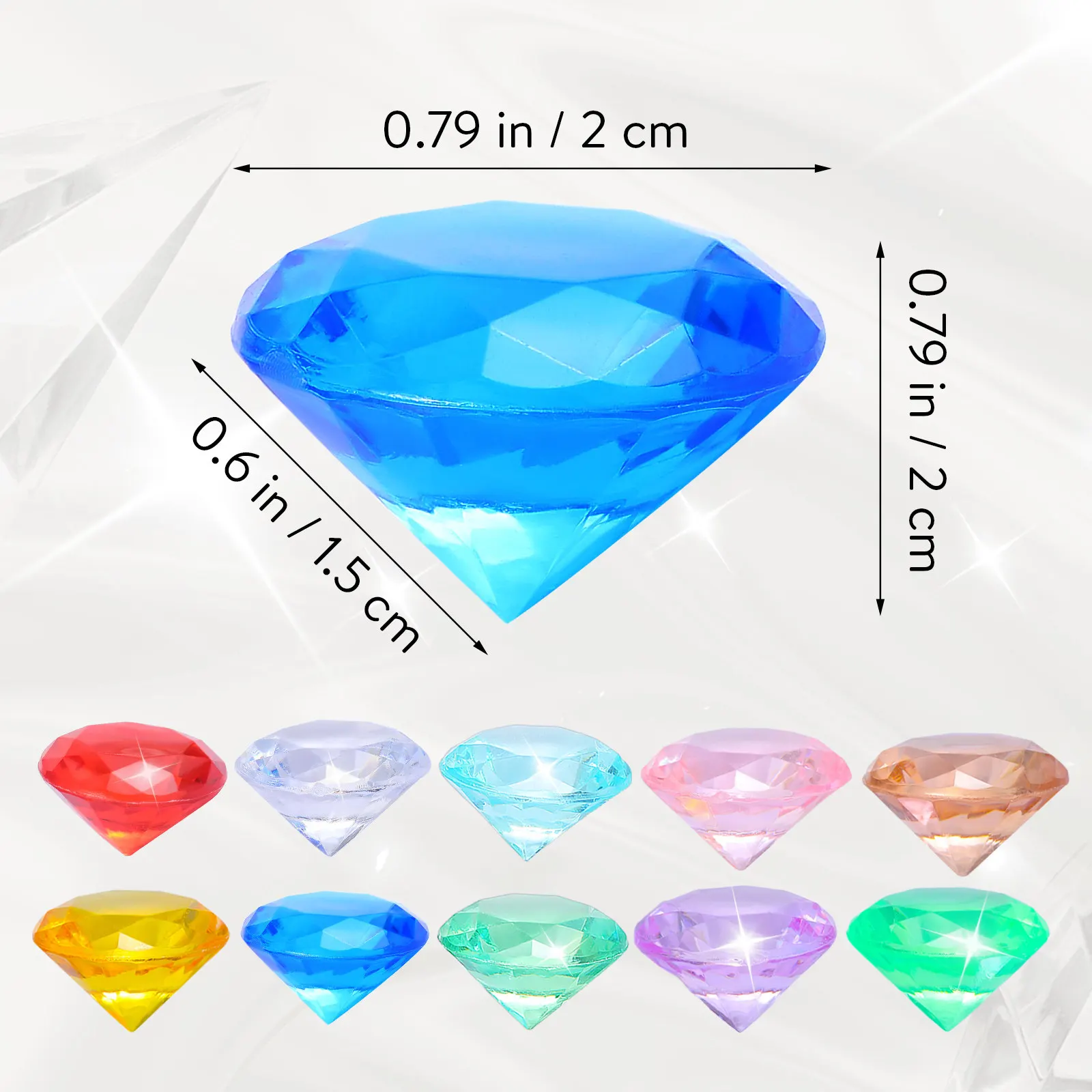 어린이 수영장 장난감 다이빙 보물찾기 아크릴 보석 모조 수중 컬렉션 게임 수영 활동 재미있는 선물