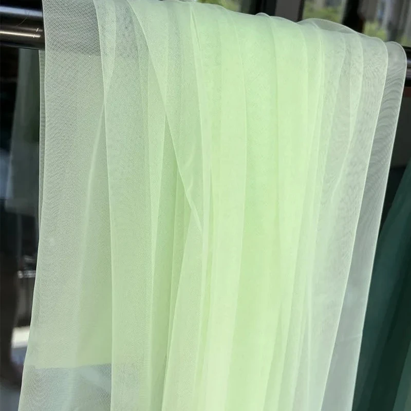 Green Series Soft Tulle Fabric for Elegant Wedding Decorations and Stylish Crafts