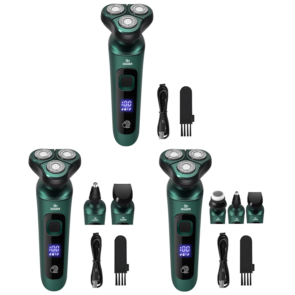 남성용 전기 여행용 면도기, USB 충전, 3 헤드 플로팅 면도기, 세척 가능한 충전식 면도기, 얼굴 수염 트리머, 자동차 가정용 면도기
