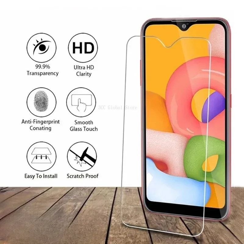 

3Pcs For Samsung Galaxy A30s A40s A50s A01 A02 A03 Tempered Glass For A02s A30 A03s A40 A50 A60 A70 A70s A80 A80s A90