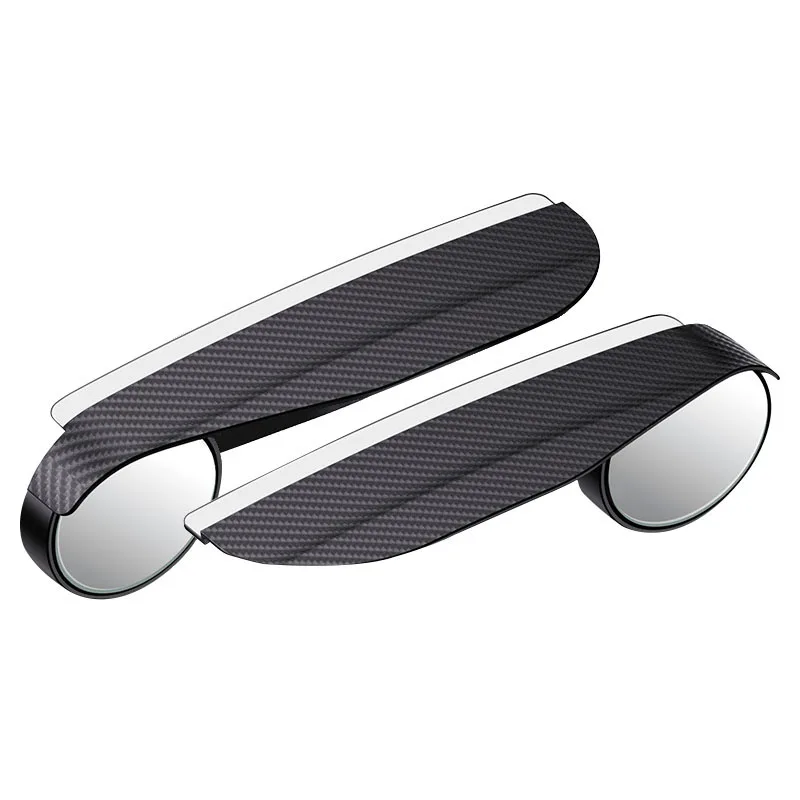 Rearview Mirror Carbon Fiber Textured Car All-in-One Rain Eyebrow Blind Spot Reflective And Rain Cover rearview mirror
