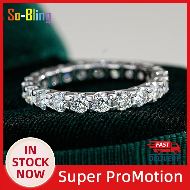 So-Bling S925 Sterling Silver Rings For Women Elegant Fine Cubic Zirconia Ring Bridal Wedding Engagement Women Trendy Jewelry Silver Rings
