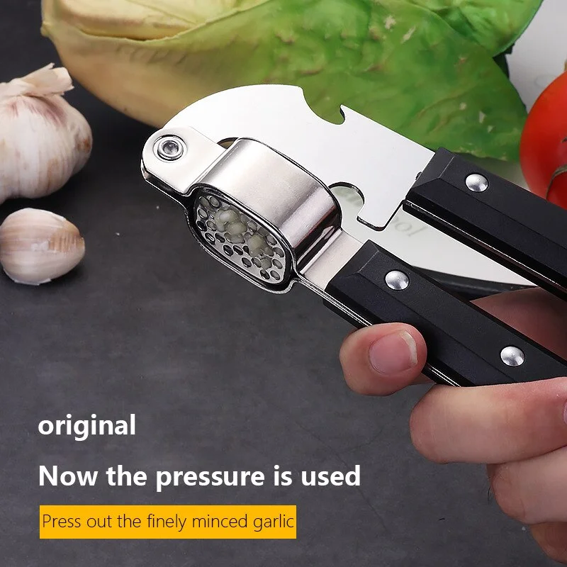 

Stainless Steel Garlic Press Household Garlic Garlic Press Manual Garlic Press Creative Kitchen Tools Kitchen accessories