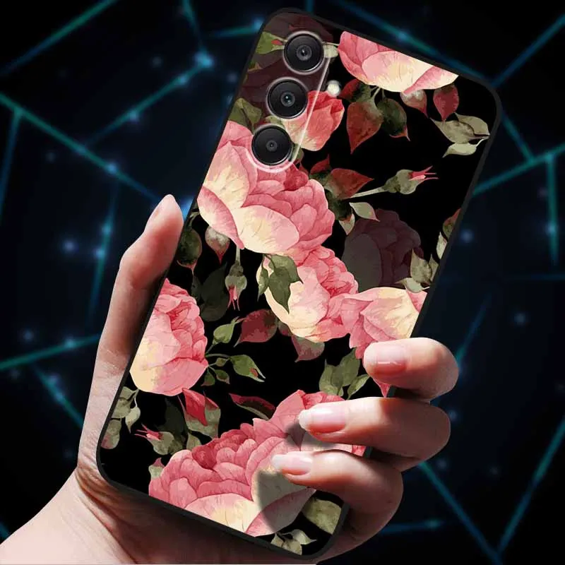 3D Floral Embossed Soft Silicone Phone Case - Elegant Back Cover Shell