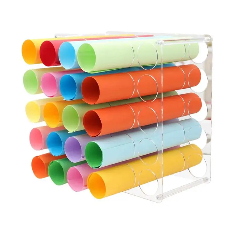 uxcell 3 Set Vinyl Roll Storage Rack, Acrylic Vinyl Roll Holder