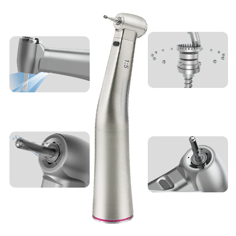 

TOSI Dental 1:5 оптоволоконный контр-угол, низкая скорость, искусственная стоматология с низким уровнем шума, оборудование, электронный генератор, ручные части