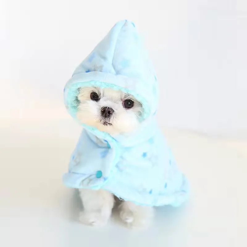 

Pet Clothes Double Faced Velvet Nightgown Cute Comfortable Towel Hoodies Blanket Pajamas Thicken Loungewear Puppy Poodle