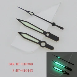 Green Luminous Silver Black Watch Hands for NH Movement Series SKX007 (Matte Black)