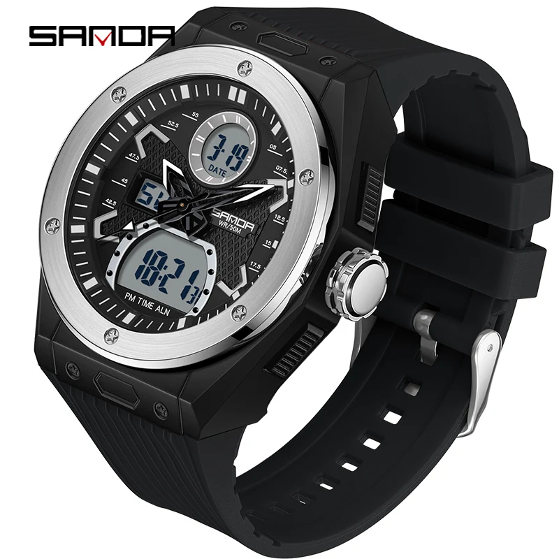 

SANDA Top Brand Sports Men's Watches Fashion Quartz Watch Man Waterproof Wristwatch For Men Clock Relogios Masculino 3138