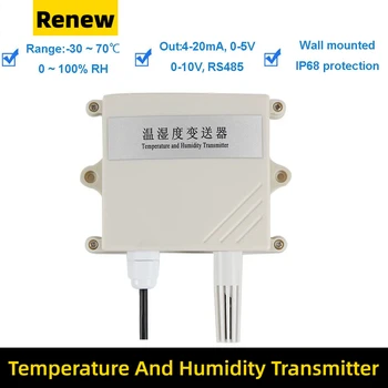 온도 및 습도 센서 송신기, 비 아날로그 고정밀 산업용 센서, CO2 CO RS485, 0-5V, 0-10V, 4-20mA, 3 in 1
