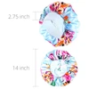 Women Satin Bonnet Cap Silky Big Bonnet for Women Floral Printing Sleep Cap Design Boneet's 3