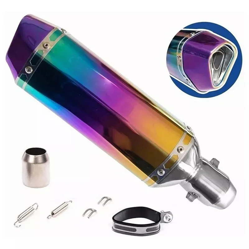 

Motorcycle Exhaust Modified Muffler Pipe Moto Escape Scooter Pit Bike Dirt Motocross for Nmax Tmax530 Msx125