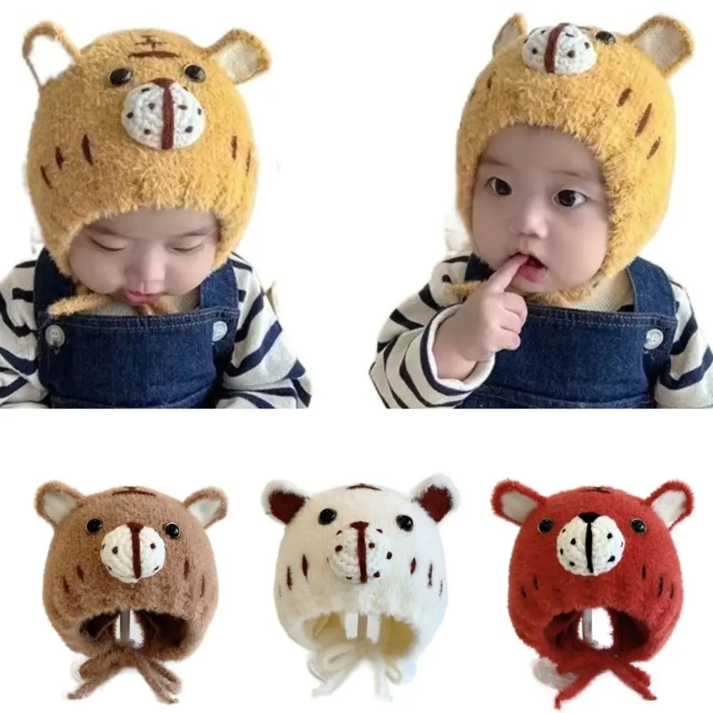 Warm Acrylic Baby Hat with Cartoon Ears for Winter