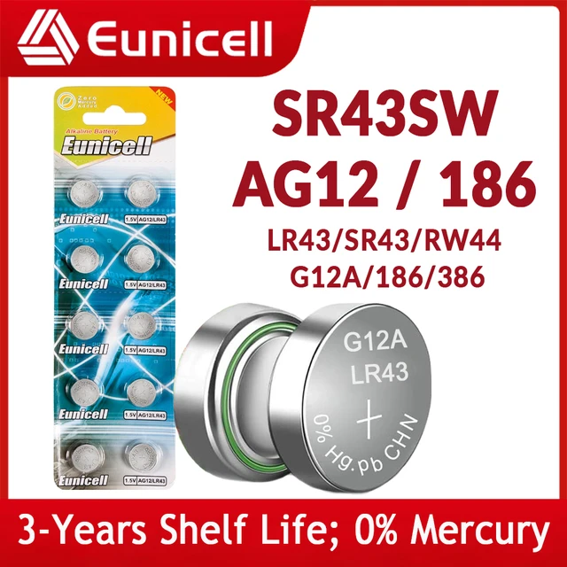 Button Batteries Ag12 Lr43 | Coin Cell | Button Cell Batteries - 100mah  Sr43 Lr43 Ag12 - Aliexpress