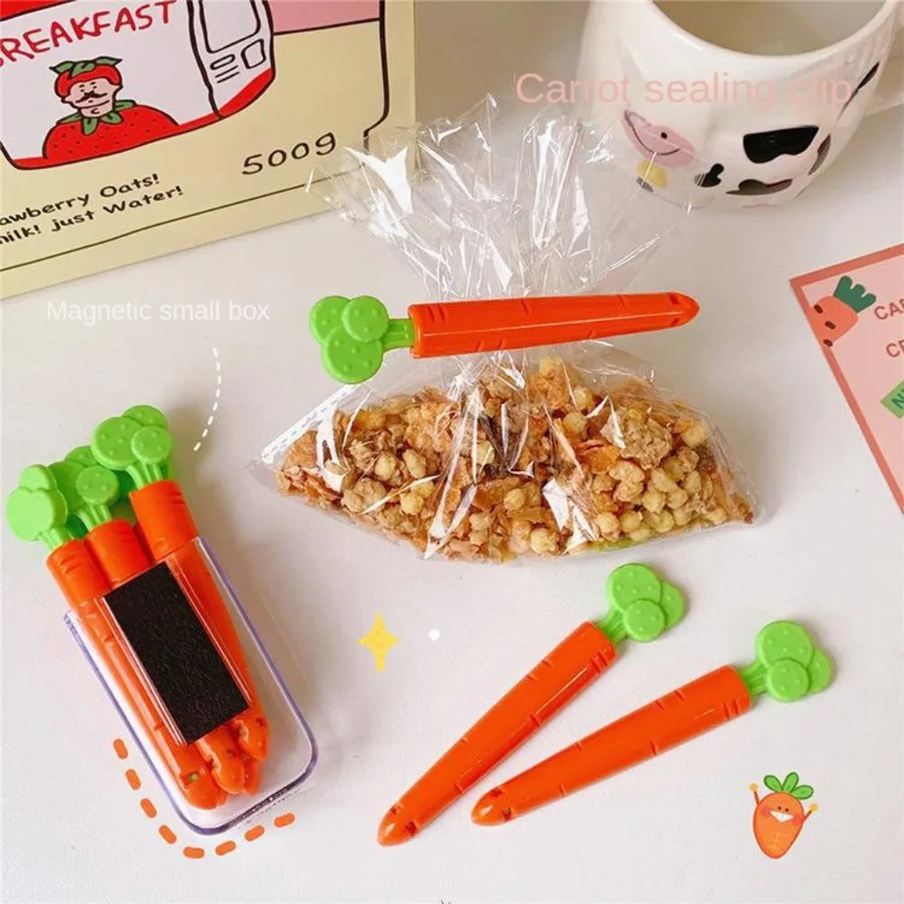 

Sealing Snack Sealing Clip Cute Food Carrot Food Bag Clamp Refrigerator Sticker Fresh-keeping Clip Kitchen