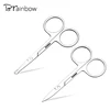 Brainbow 2pcs Small Makeup Scissors Eyebrow Eyelashes Nose Hair Scissor Stainless Steel Face Hair Removal Tools Round Point Head 1