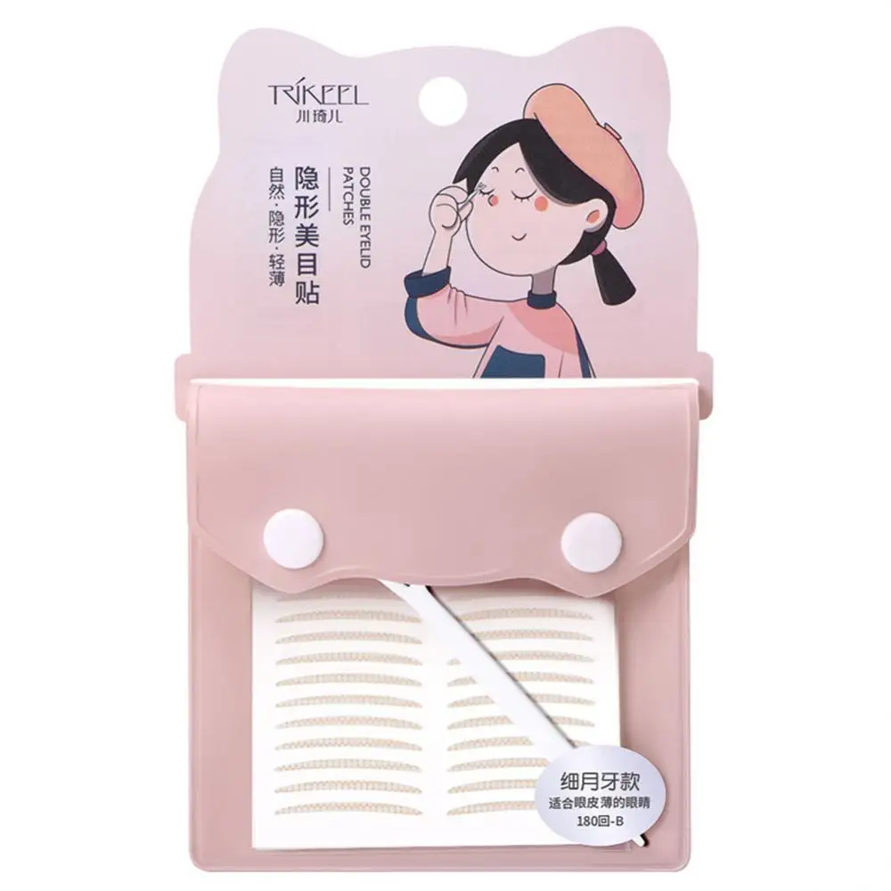 여성용 쌍꺼풀 스티커, 심리스 보이지 않는 인공물, 자연 지속 레이스 메쉬 올리브 아이 스티커, 무료 접착제
