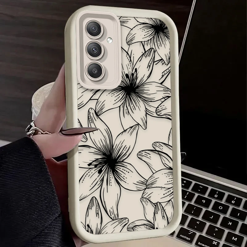 Retro Black Flower Phone Case Cover