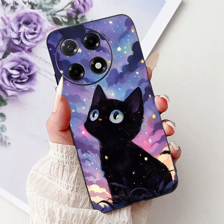 Sleek Black Silicon Soft TPU Phone Case - Modern Design Back Cover