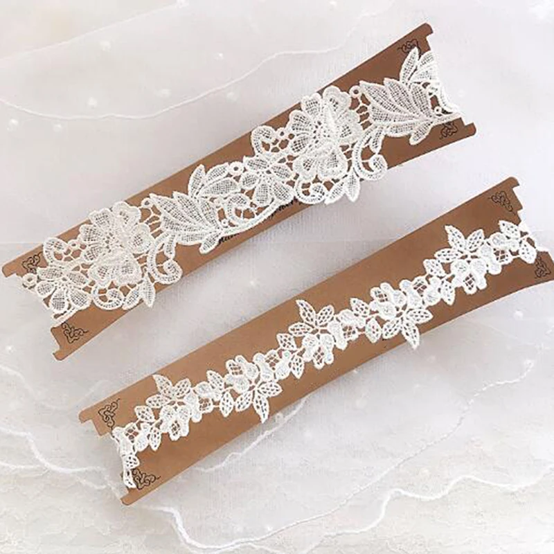 VITAU Pizzo Fiocco Giarrettiera Sposa Tinta Unita Comodo Anello Coscia Accessori da Sposa
