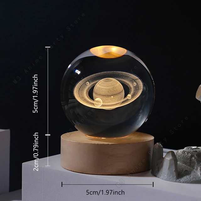 3D Crystal Ball Night Light 3
