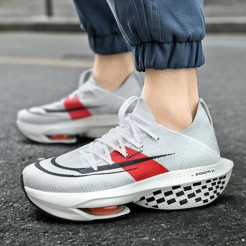 High quality casual sport shoe for men new 2023 size 44 45 comfortable outdoor running tennis sneakers Air cushion shoe - white