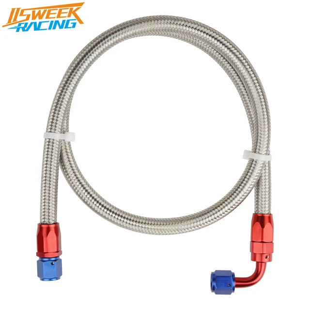 Universal Fuel Line Hose Fitting Kit Stainless Steel Braided Hose