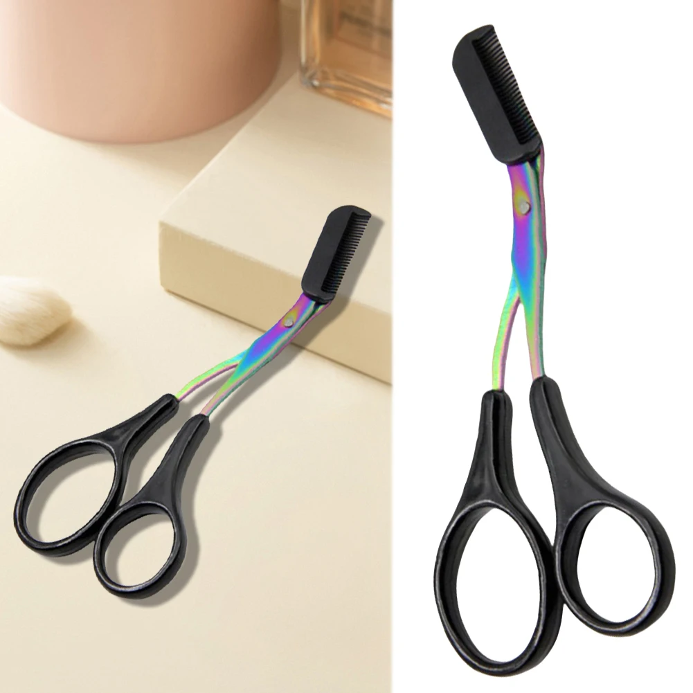 Professional Eyebrow Scissors Stainless Steel Beauty Scissors Non Slip Finger Grips Hair Removal Beauty Accessories for Women 2