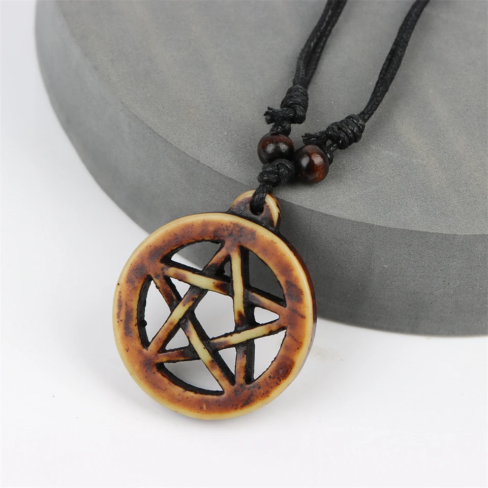Skull Peace Sign Pendant Necklace Chain Men's Punk Retro Rock