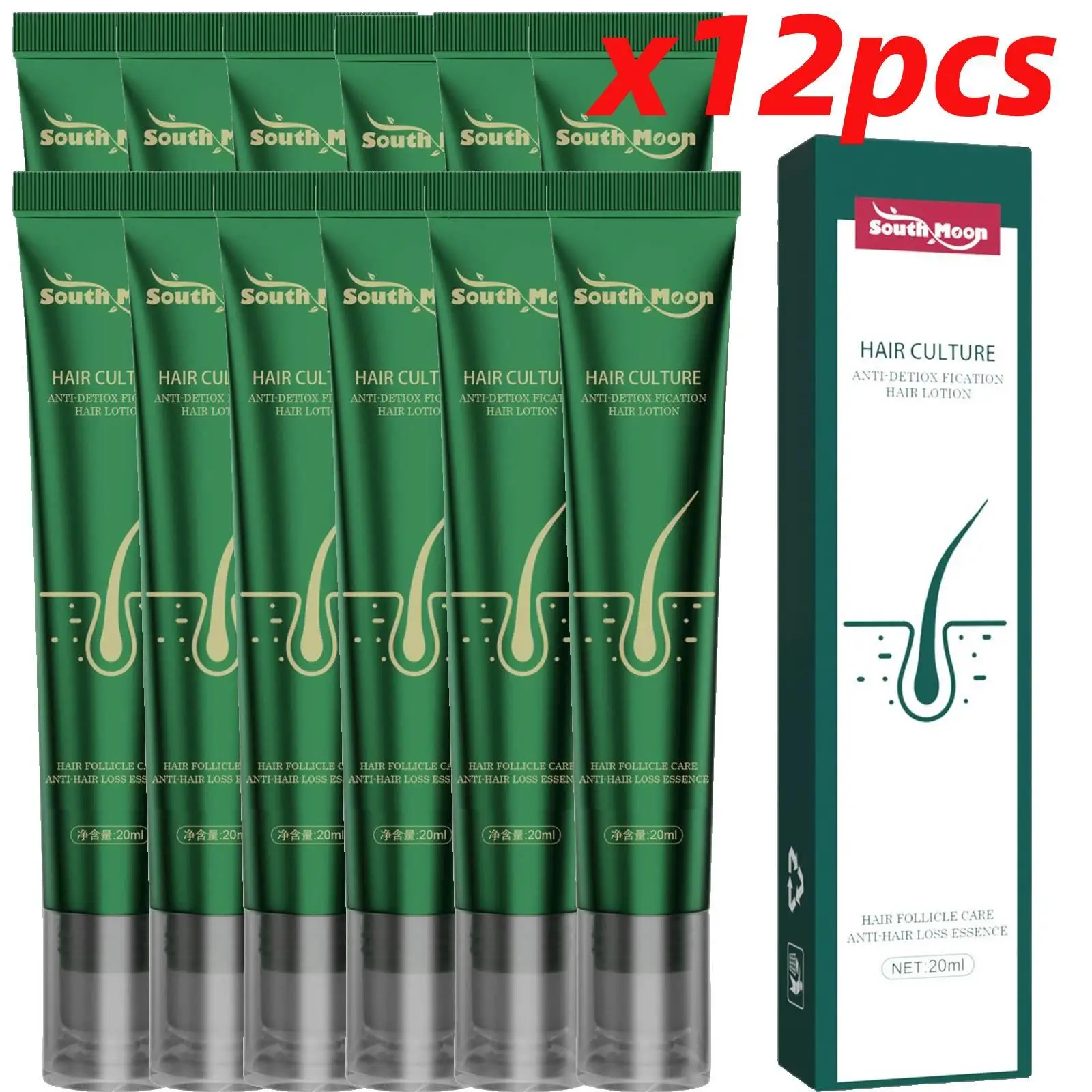 

New 12PCS Biotin Fast Oil Hair Regrowth Serum Hair Thinning Treatment Liquid Anti-Hair Loss HOT SALE Serum