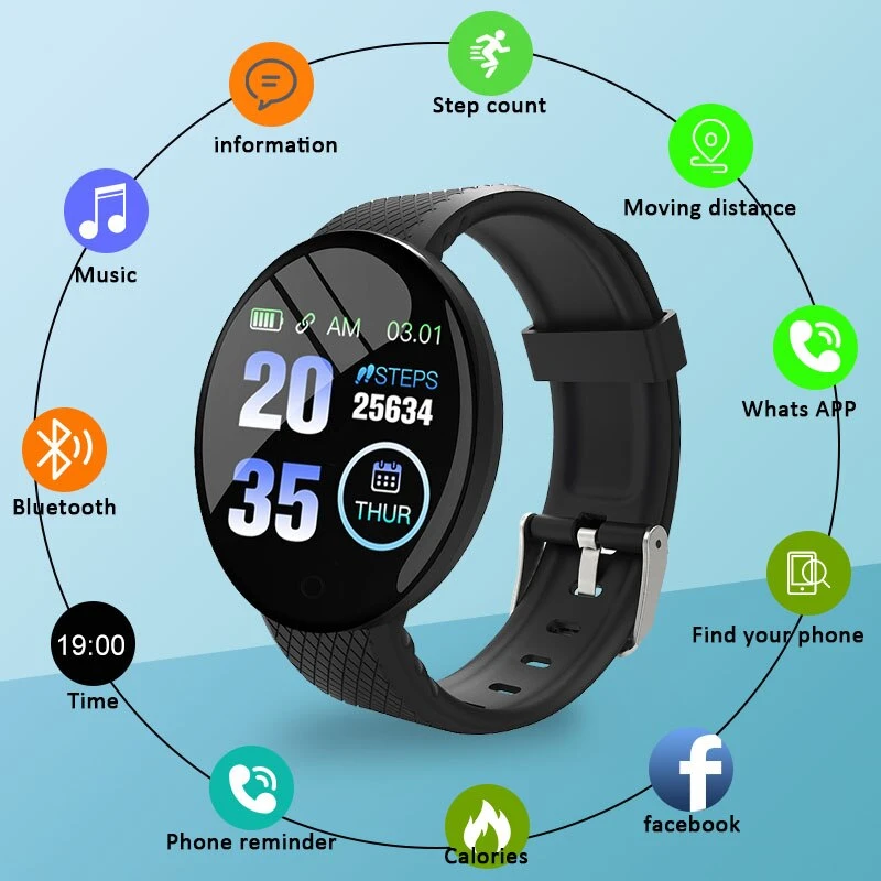 D18 color screen smart bracelet watch Clearance