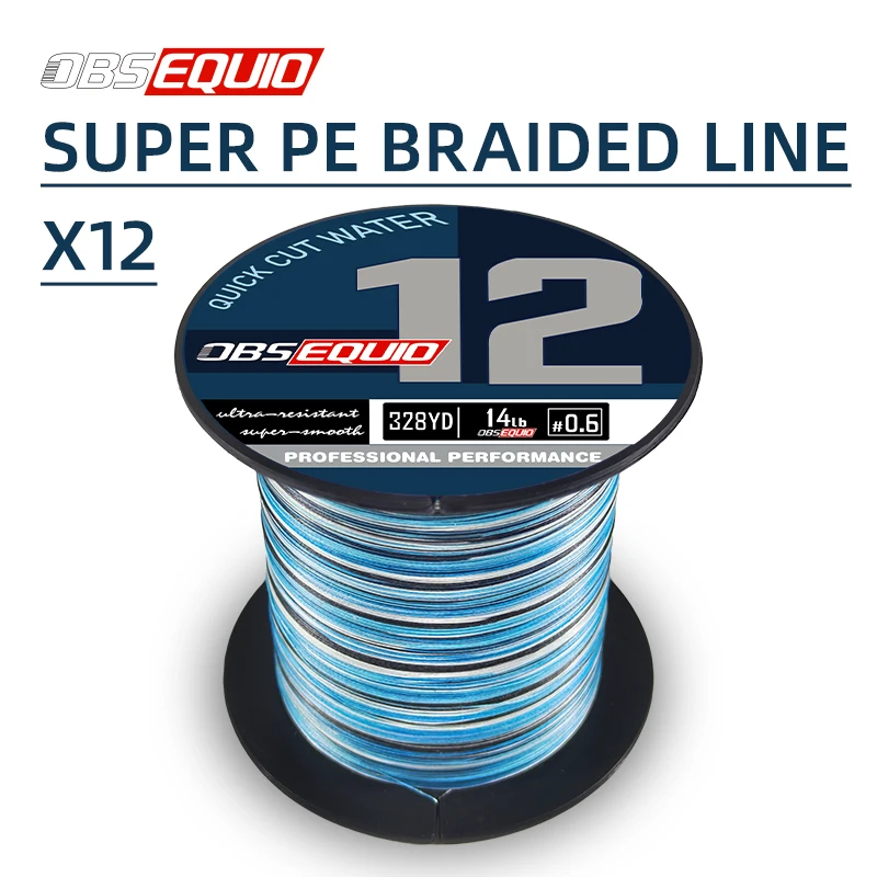 OBSEQUIO X12 Strands 300M/500M PE Braided Fishing Line Japan Durable Multifilament Fishing Line Super Smooth Carp fishing line