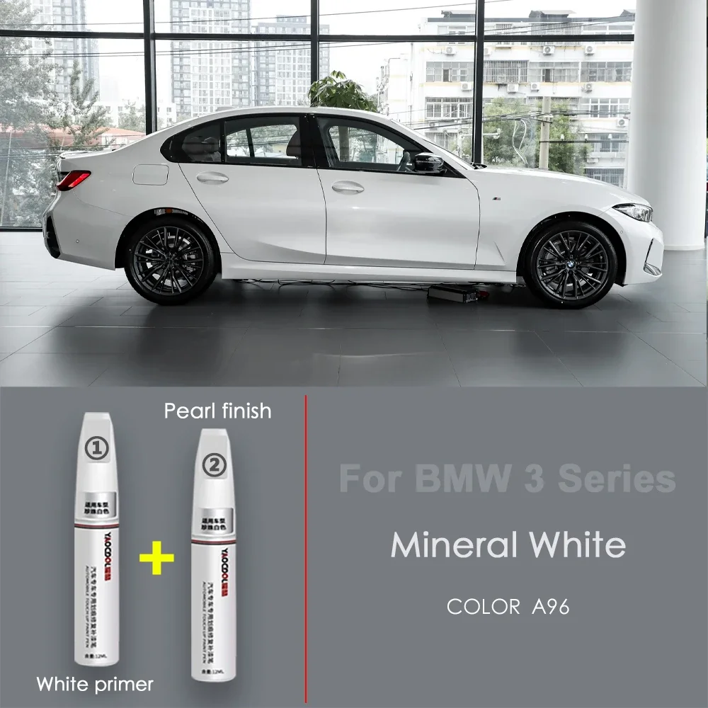 thumbnail image 1 of Adecuado para BMW Serie 1, 2, 3, 4, 5 Lápiz reparador de pintura, lápiz de capa transparente, kit de reparación de pintura mineral blanco alpino, 1 of 5
