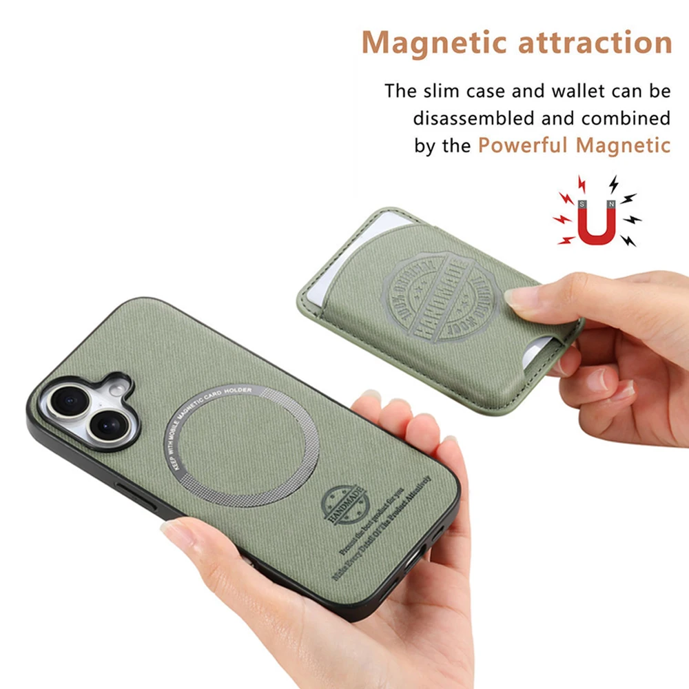 Leather Card Case with Magnetic Back Cover