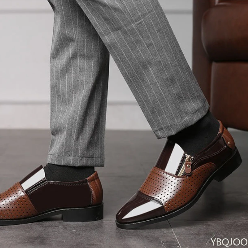 2026 أحذية رسمية عصرية للرجال للمكتب مقاس كبير أحذية زفاف رجالية مريحة ومتعددة الوظائف منخفضة القطع يوميًا