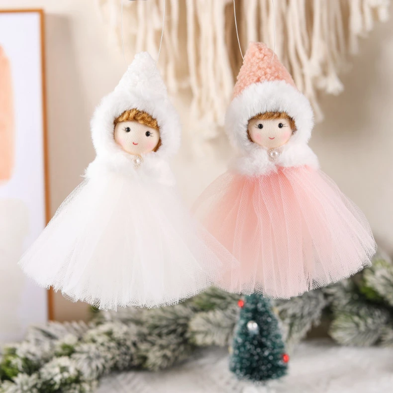 Lot De 3 Anges En Peluche à Suspendre - Décoration Mignonne Pour Sapin De Noël